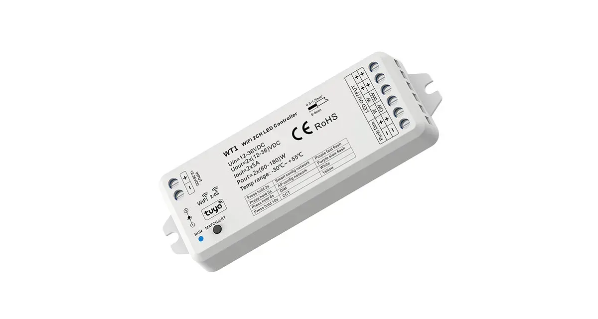 Sterownik LED 12-36VDC, 5A*2CH