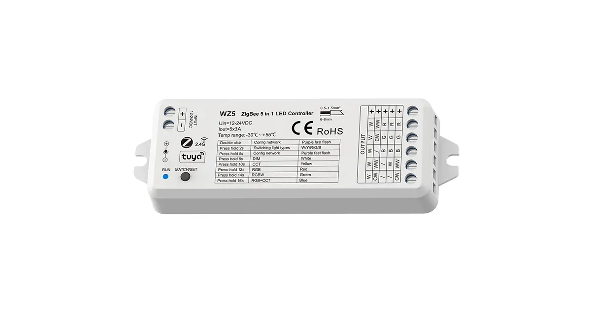 Kontroler LED 5 w 1 12-24 V DC, 3 A * 5 kanałów